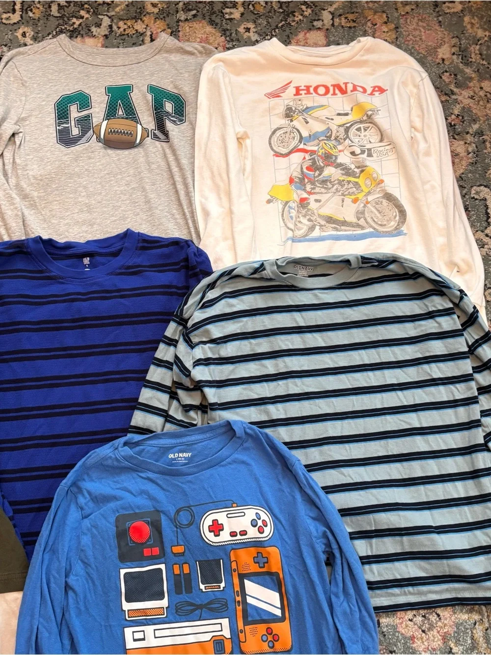 GAP Old Navy Boys Long Sleeve Sweatshirt Tee T-Shirt Lot Sz 10 Large